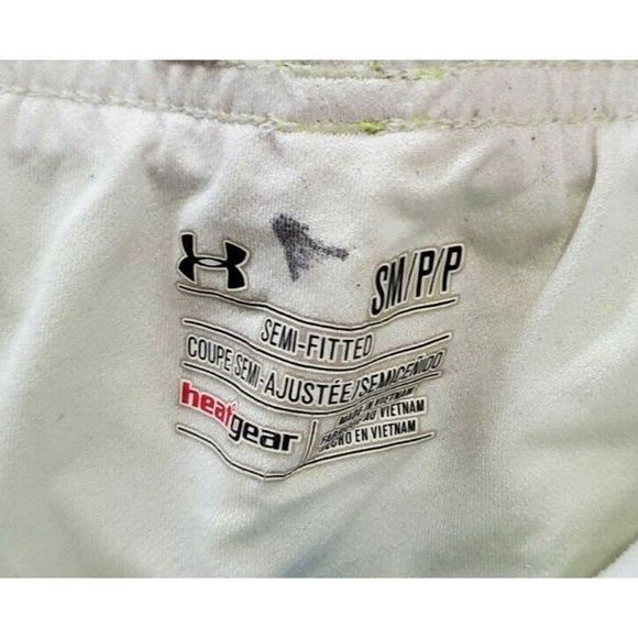 Under Armour Womens Shorts Size Small Semi Fitted Lot of 2 Heatgear Pink Yellow - Picture 3 of 4